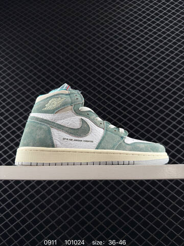 Jordan Air Jordan 1 Retro High OG Turquoise White Cream EU 36-46 Basketball Shoe - Unisex BS-80733
