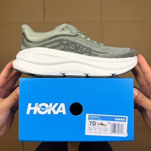 HOKA Bondi 9 Olive Green White Black Running Shoe Running Sneakers (BS-86912)