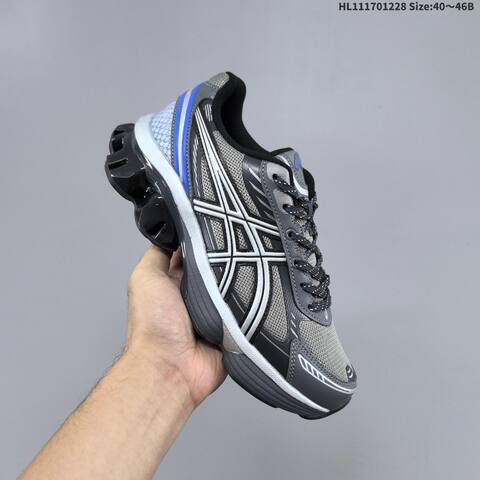ASICS Gel-Kinetic Fluent Grey Silver Black Blue EU 40-46 Running Shoe Running Sneakers - Men's (BS-69116)