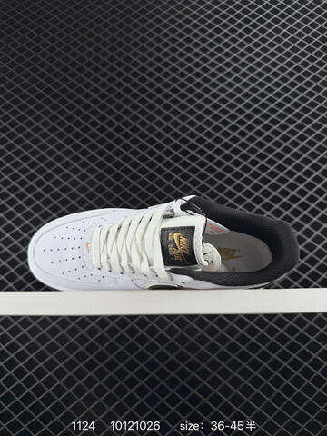 Nike Air Force 1 07 Low White Black Gold EU 36-45 Lifestyle - Unisex (BS-74031)