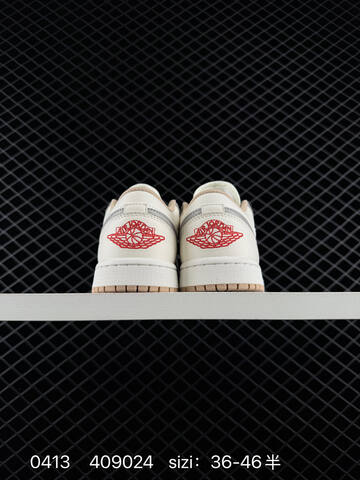 Jordan Air Jordan 1 Low Sail White Grey Beige Red EU 36-46 Sneaker - Unisex BS-79490