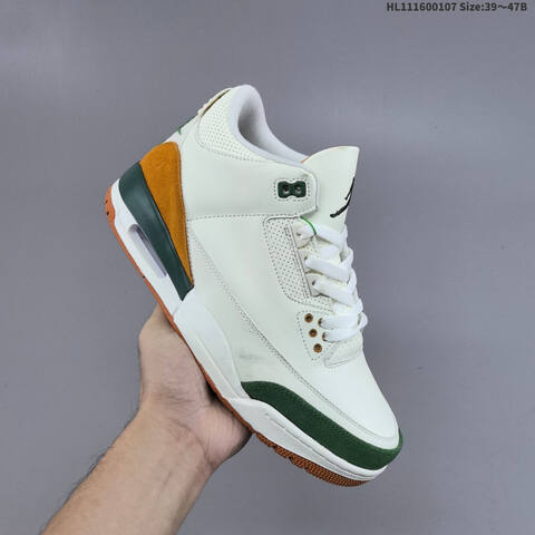 Jordan Air Jordan 3 Retro White Green Gum EU 39-47 Basketball - Unisex (BS-67064)