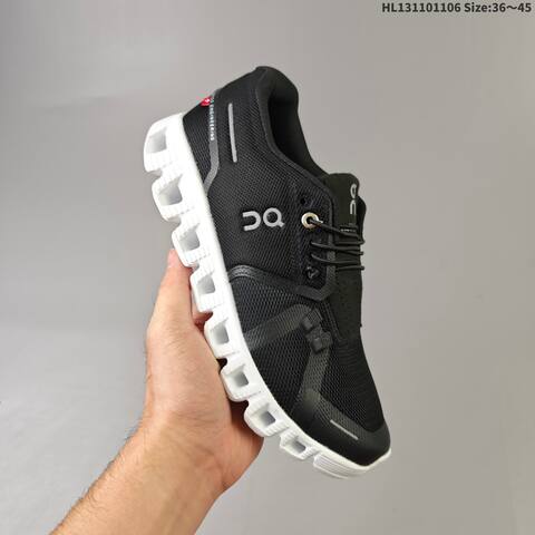On Running Cloud 5 Black White Or Light Grey Navy White EU 36-45 Running Shoe Running Sneakers - Unisex (BS-69827)