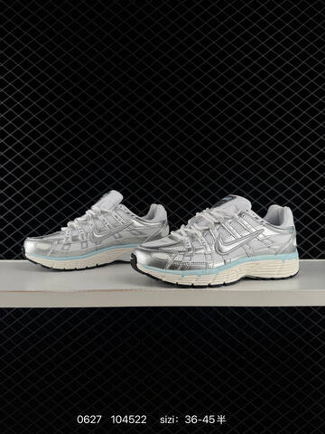 Nike P-6000 Metallic Silver White Light Blue Cream EU 36-45 Running Shoe - Unisex (BS-70550)