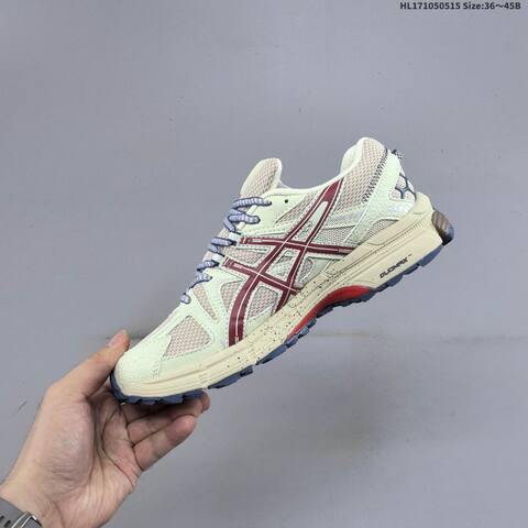 ASICS GEL-KAHANA 8 Cream Beige Red Blue EU 36-45 Trail Shoe Trail Running Sneakers - Unisex (BS-68837)