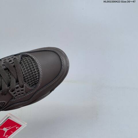 Jordan Air Jordan 4 Retro Triple Black Dark Gray 36 47 Basketball - Unisex (BS-66075)