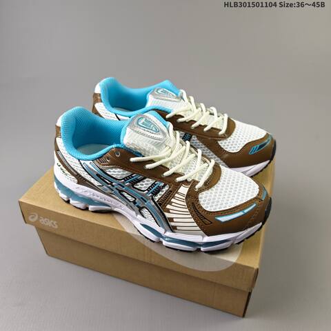ASICS Gel Kayano 12 1 Black Silver White Brown Blue EU 36-45 Running Shoe Running Sneakers - Unisex (BS-69332)