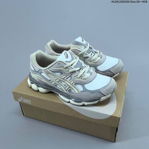 Asics GEL-NYC White Silver Beige Pink EU 36-45 Running Shoe Running Sneakers - Unisex BS-69016