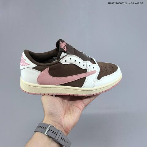 Nike Air Jordan 1 Low Brown White Pink 36 48 5 Lifestyle - Unisex (BS-65824)