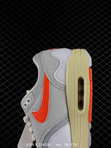 Nike Air Max 1 Grey Orange Black Cream White EU 36-47 Lifestyle - Unisex (BS-71193)