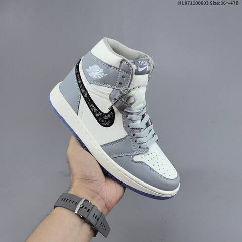 Jordan Air Jordan 1 High Dior White Grey EU 36-47 Basketball - Unisex BS-65815