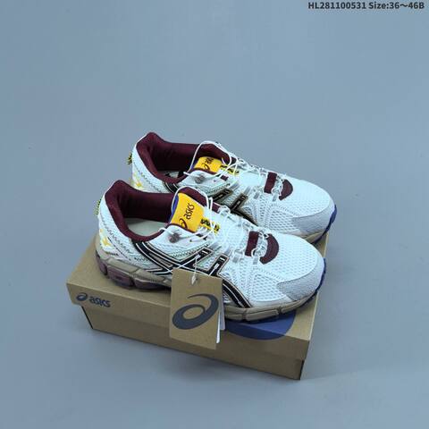 ASICS GEL-KAHANA 8 FL White Maroon Yellow Beige EU 36-46 Trail Shoe Trail Running Sneakers - Unisex BS-68781