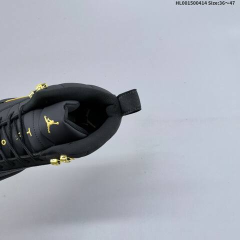Jordan Air Jordan 12 Retro Black And Gold 36 47 Basketball - Unisex (BS-66198)