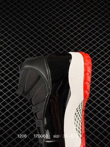Jordan Air Jordan 11 Retro Bred Black White Red EU 36-47 5 Basketball Shoe - Unisex BS-80102