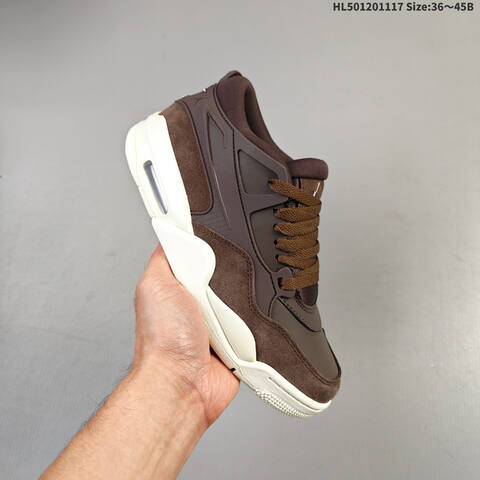 Jordan Air Jordan 4 RM White Grey Black Yellow And Brown Dark Brown Cream EU 36-45 Lifestyle - Unisex (BS-63579)