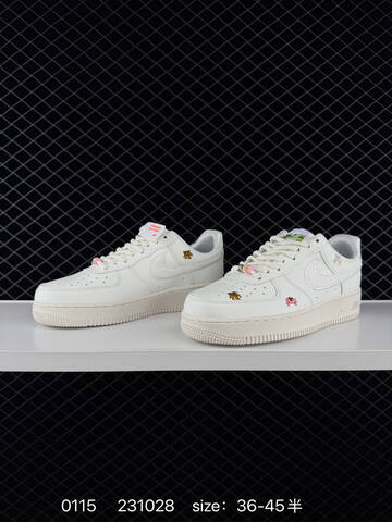 Nike Air Force 1 07 White Cream With Red And Gold Accents EU 36-45 Lifestyle - Unisex (BS-73141)