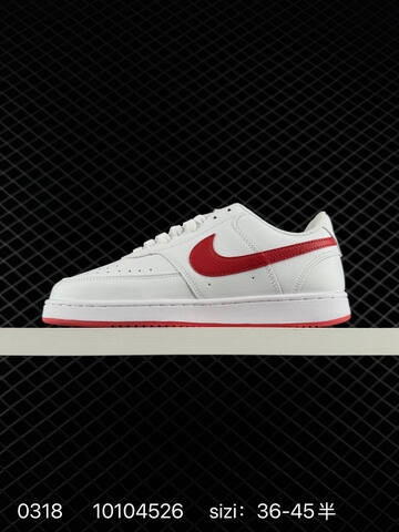 Nike Court Vision 1 Low White Red EU 36-45 Casual - Unisex (BS-72597)