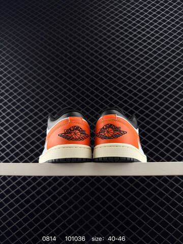 Jordan Air Jordan 1 Low Black White Orange Sail EU 40-46 Sneaker - Men s BS-80917