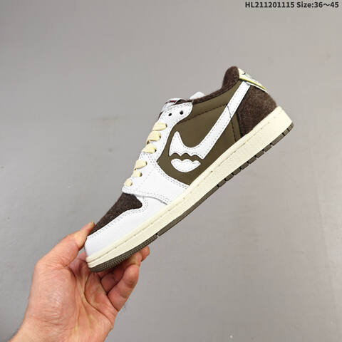 Jordan Air Jordan 1 Low x Travis Scott Brown White Cream EU 36-45 Lifestyle - Unisex (BS-63689)