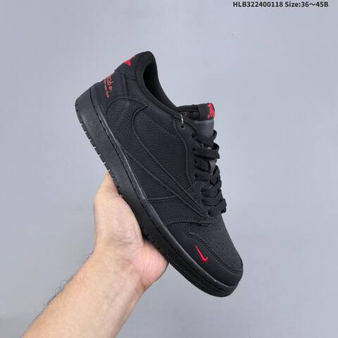 Jordan Air Jordan 1 Low x Travis Scott Black Red EU 36-45 Casual - Unisex (BS-66928)