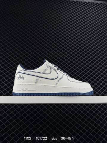 Nike Air Force 1 Low 07 White Navy Blue EU 36-45 Lifestyle - Unisex (BS-74415)