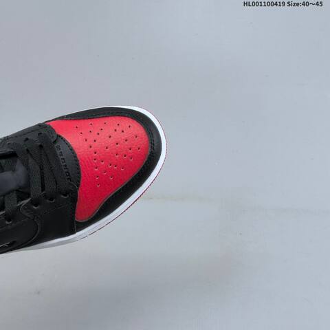 Jordan Air Jordan 1 Low Black Red White EU 40-45 Basketball - Men's (BS-66135)