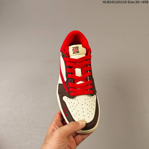 Jordan Air Jordan 1 Low x Travis Scott Brown White Red EU 36-45 Casual - Unisex (BS-63868)