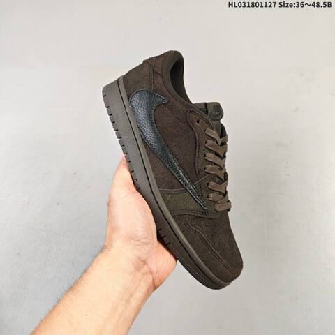 Jordan Air Jordan 1 Low OG SP Travis Scott Dark Brown Black EU 36-48 5 Casual - Unisex (BS-63016)