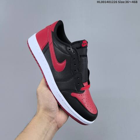 Jordan Air Jordan 1 Low OG Bred Black-red EU 36-46 Lifestyle - Unisex (BS-67261)