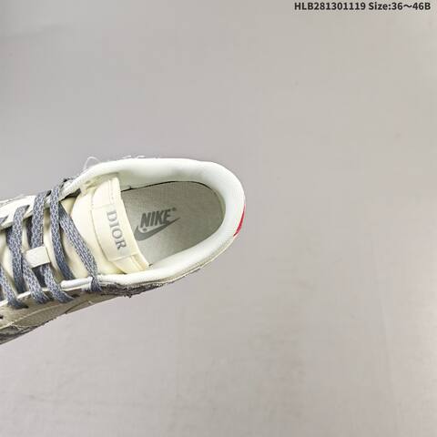 Nike Dunk Low Off White Grey Red EU 36-46 Skate Shoe - Unisex BS-63433