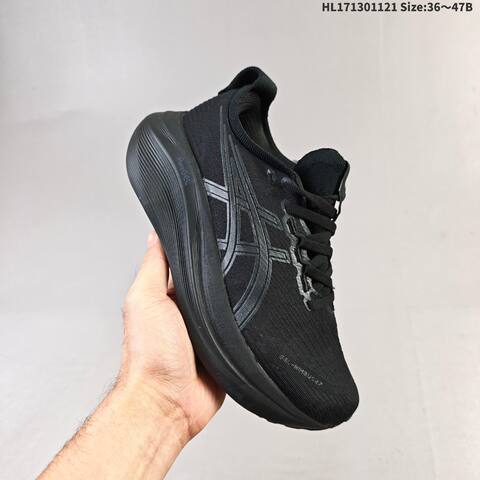 Asics Gel Nimbus 27 Black White And Light Gray EU 36-47 Running Shoe Running Sneakers - Unisex (BS-69254)