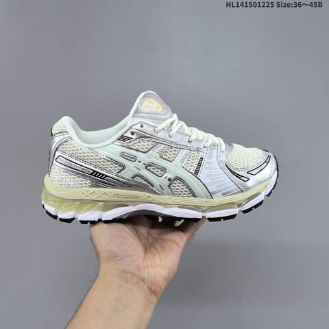 ASICS Gel-Kayano 12 Black Silver EU 36-45 Running Shoe Running Sneakers - Unisex (BS-69129)