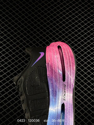 Nike Air Zoom Vomero Premium ReactX Black With Gradient Purple-pink-blue Lightning Outsole EU 36-46 Half Sizes Available Running - Unisex BS-71922