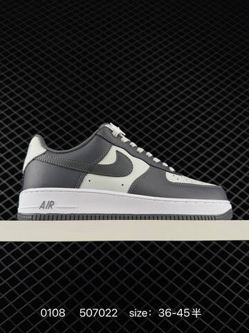Nike Air Force 1 Low Gray White EU 36-45 5 Casual - Unisex (BS-79889)