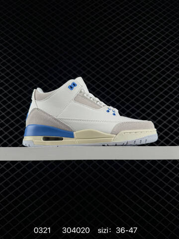 Jordan Air Jordan 3 Retro White Silver Grey EU 36-47 Basketball Shoe - Unisex (BS-79635)