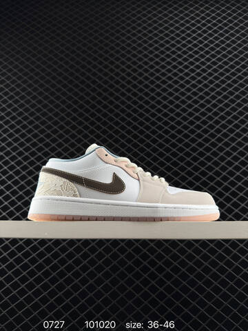 Jordan Air Jordan 1 Low IB8859-101 White Beige Brown Light Blue Peach EU 36-46 Sneaker - Unisex (BS-81010)