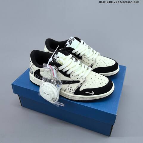 Nike Air Jordan 1 Black White Cream EU 36-45 Casual - Unisex (BS-67226)