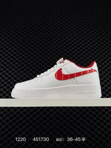 Nike Air Force 1 07 Low White Red EU 36-45 5 Lifestyle - Unisex BS-73576