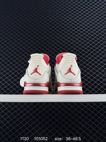 Jordan Air Jordan 4 Retro Sail White Red EU 36-48 5 Basketball Shoe - Unisex BS-80224