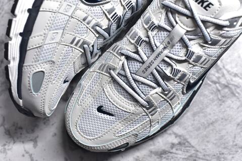 Nike P-6000 White Silver Navy Light Blue Running Shoe BS-59688