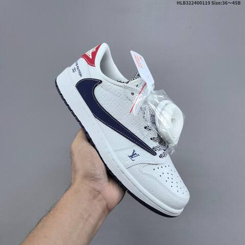 Nike Air Jordan 1 x Travis Scott White Navy Red EU 36-45 Lifestyle - Unisex (BS-66922)