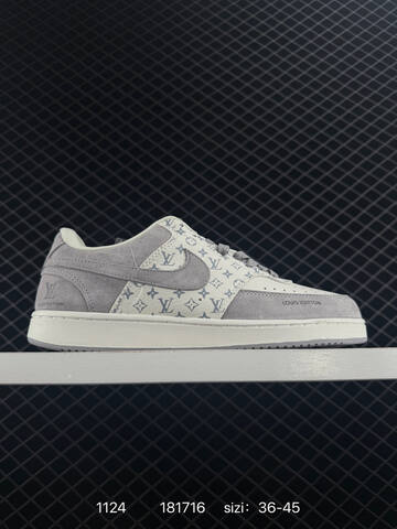 Nike Court Vision Lo Light Gray White With Monogram Accents EU 36-45 Casual - Unisex (BS-74028)