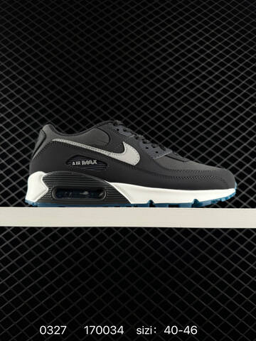 Nike Air Max 90 Black Grey White Blue EU 40-46 Lifestyle - Men's (BS-72442)