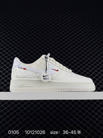 Nike Air Force 1 07 Low White Cream With Red Accents EU 36-45 Lifestyle - Unisex (BS-73309)
