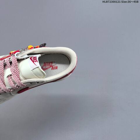 Nike Air Jordan 1 White Grey Red 36 45 Lifestyle - Unisex BS-66907