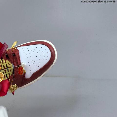 Jordan Air Jordan 1 Low White Burgundy Red EU 35 5-46 Basketball - Unisex (BS-66047)
