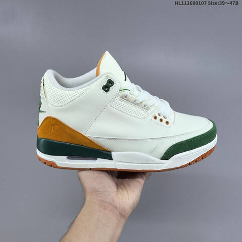 Jordan Air Jordan 3 Retro White Green Gum EU 39-47 Basketball - Unisex (BS-67064)