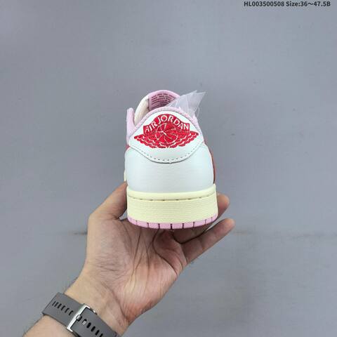 Jordan Travis Scott x Air Jordan 1 Low Pink White Red EU 36-47 5 Basketball - Unisex (BS-66017)