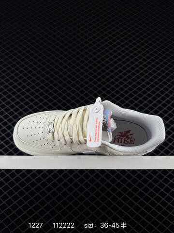Nike Air Force 1 07 LV8 Cream White With Red Accents 36-45 Casual - Unisex (BS-73454)