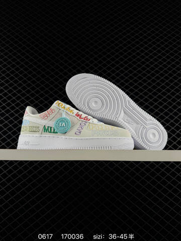 Nike Air Force 1 07 LV8 Off White Multicolor White EU 36-45 Sneaker - Unisex (BS-70719)